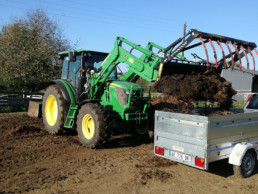 tracteur charge fumier